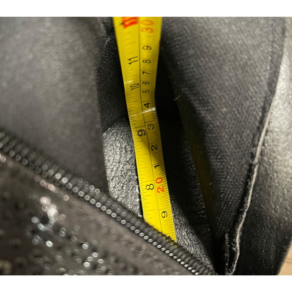 Top Moda Women's Mariha Knee High Boots Size 6.5 Black Rhinestone Zip Bling - Picture 14 of 16